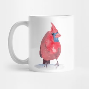 Northem cardinal red watercolor bird Mug